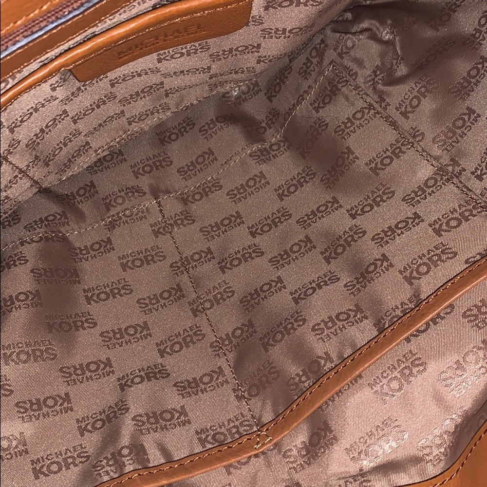 Michael Kors shoulder bag- gold signature jacquard - Picture 7 of 8